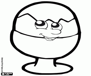 Gülümseyen rafadan yumurta boyama