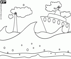 Gün deniz navigasyon boyama