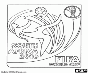 Güney Afrika 2010 Dünya FIFA logo boyama