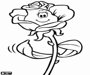 Güzel gül diken boyama