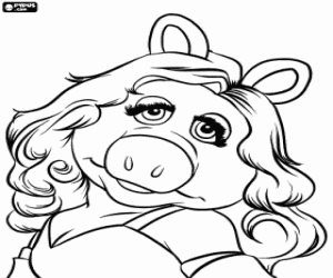 Güzel Miss Piggy boyama