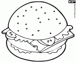 Hamburger sandviç boyama