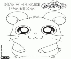 Hamster Ham-Ham Panda boyama