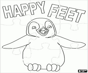 Happy Feet penguen bulmaca boyama