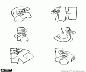 Harflar G R ve küçük fare boyama