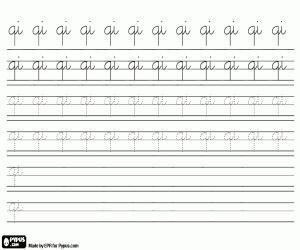 Harfler yazma öğrenmek için QI boyama