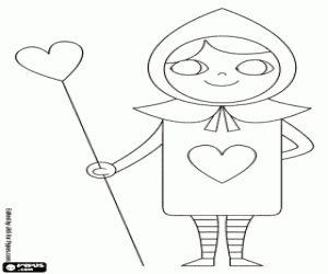 Harikalar Diyarında bir oyun kartı boyama