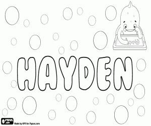 Hayden, İngilizce unisex adı boyama