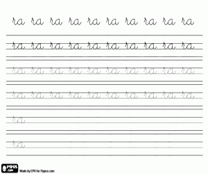 Hece RA, egzersiz hat boyama