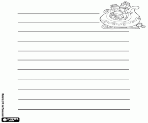 Hediyeler, Noel mektubu atlı kızak boyama