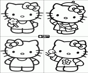Hello Kitty Davetiyeler boyama