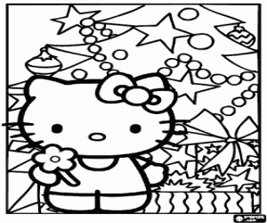 Hello Kitty Noel tebrik boyama