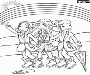 Holly Hobbie ve rainbow boyama