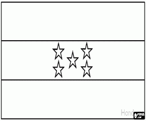 Honduras bayrağı boyama
