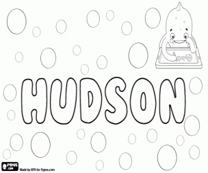 Hudson, çocuk için İngilizce adı boyama