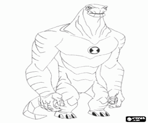 Humongousaur, Ben 10 alien boyama