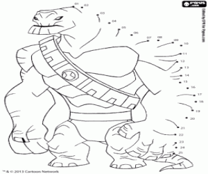 Humungousaur, nokta-nokta boyama