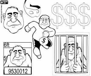 Hırsızın yaşam sahneleri boyama