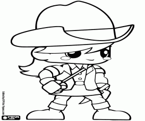 Indiana Jones olarak bir gezgin kız boyama