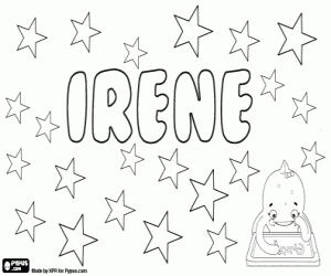 Irene, birçok dilde adı boyama