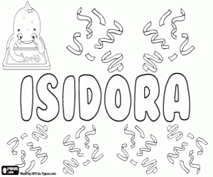 Isidora, kadınsı Isidoro boyama