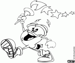 Izzy, maskot Atlanta 1996 boyama