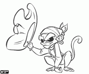 Jack maymun, Barbossa'nın maskotu boyama