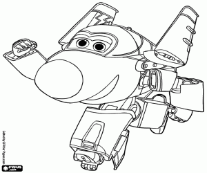 Jerome, savaş uçağı, Super Wings boyama
