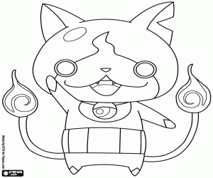 Jibanyan, kedi-dan Yo-Kai Watch boyama