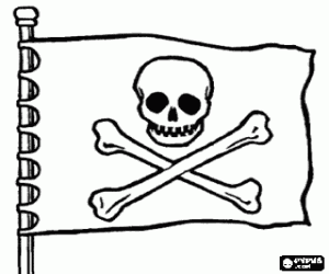 Jolly Roger, korsan bayrağı boyama