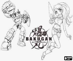 Julie ve onu Bakugan Subterra boyama