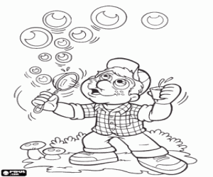 Julio ve sabun köpüğü boyama