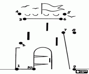 Bir kale, nokta-nokta boyama