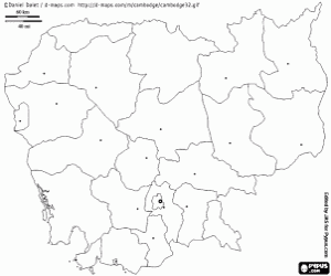 Kamboçya Haritası boyama