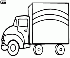Kamyon, yan görünüm boyama
