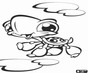 Kaplumbağa dan Littlest PetShop boyama