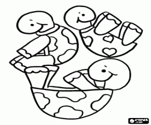 Kaplumbağalar Dengeleme boyama