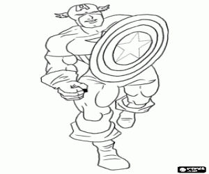 Kaptan Amerika, süper kahraman boyama