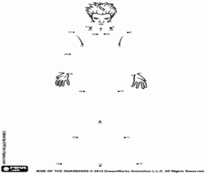 Kara, noktalar bağlamak için çizim boyama