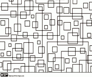 Kareler ile kaotik desen boyama