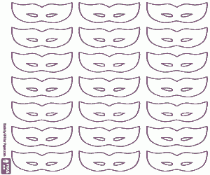 Karnaval maske ile desen boyama