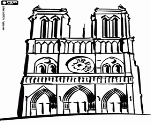 Katedrali Notre Dame, Paris boyama
