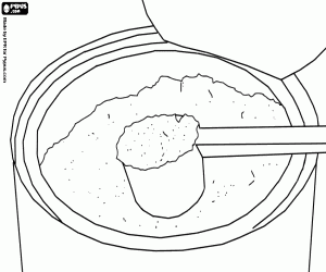 Bir kaşık süt tozu boyama
