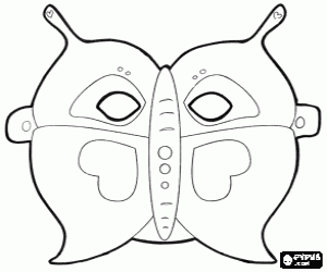 Kelebek, karnaval maskesi boyama