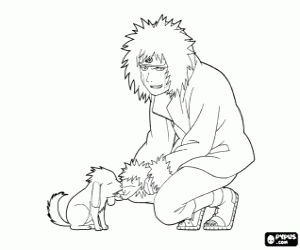Kiba ve köpeği, Naruto karakterler boyama