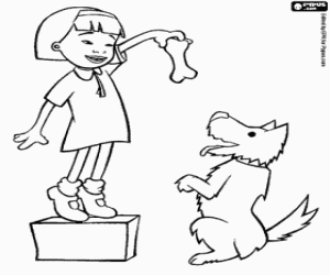 Kiku köpeğiyle boyama