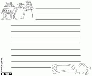 Kral Melkior bir mektup boyama