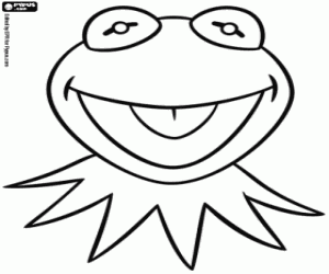 Kurbağa Kermit maskesi boyama
