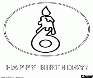 Kutlama üstünde senin 6 yaşında boyama