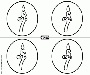 Benim yedi kutlayacağız doğum günü boyama